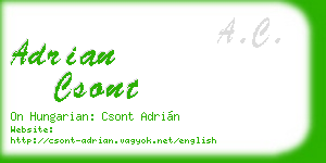 adrian csont business card